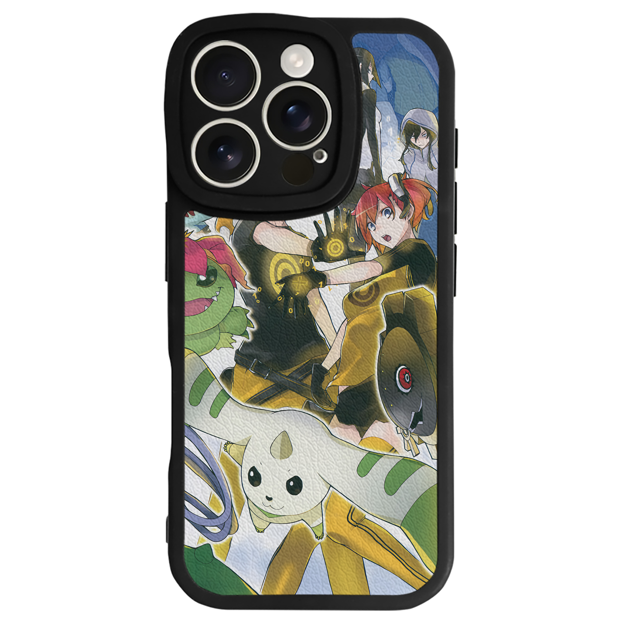 （画像用） Digimon デジタルモンスター/デジモン 【iPhone 16シリーズ対応】シリコンスマホケース（レザー調） 材質：シリコン